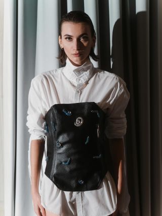 Corset of upcycled Swarovski Collection : Reborn Crystals foto @petr.sajgal model @crush.models @odeta_paumerova styling...